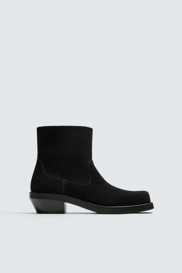Zara Black Chunky Heel Men\'s Boots CHUNKY CHELSEA BOOTS - Black | ZARA United States main image 4