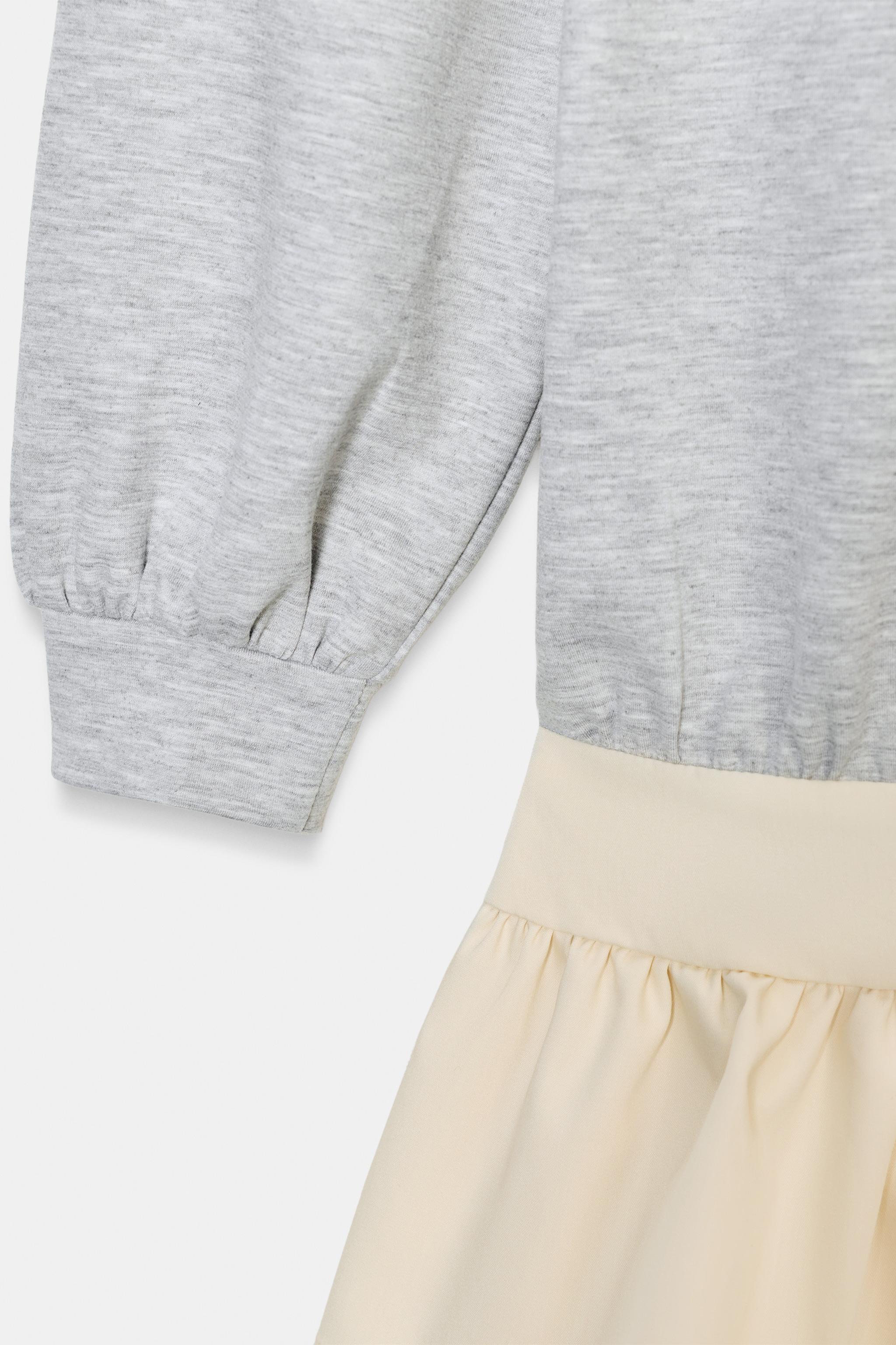 ROBE COURTE BIMATIÈRE À VOLANTS