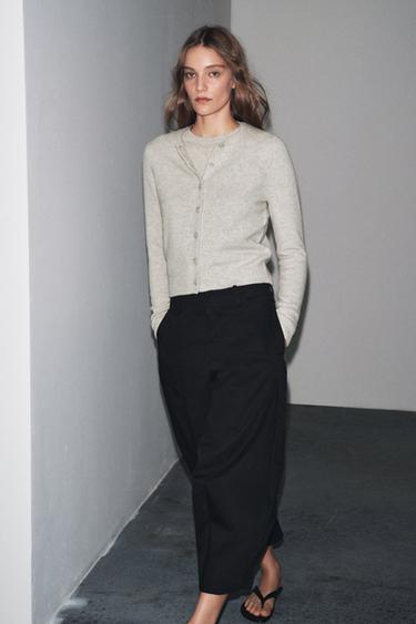 BASIC-JACKE AUS 100 % WOLLE - Sandfarben / meliert von Zara