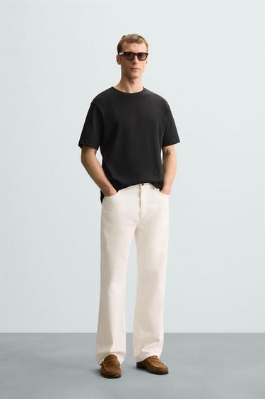 CAMISETA MEDIUM WEIGHT BÁSICA - Negro de Zara - Imagen 0