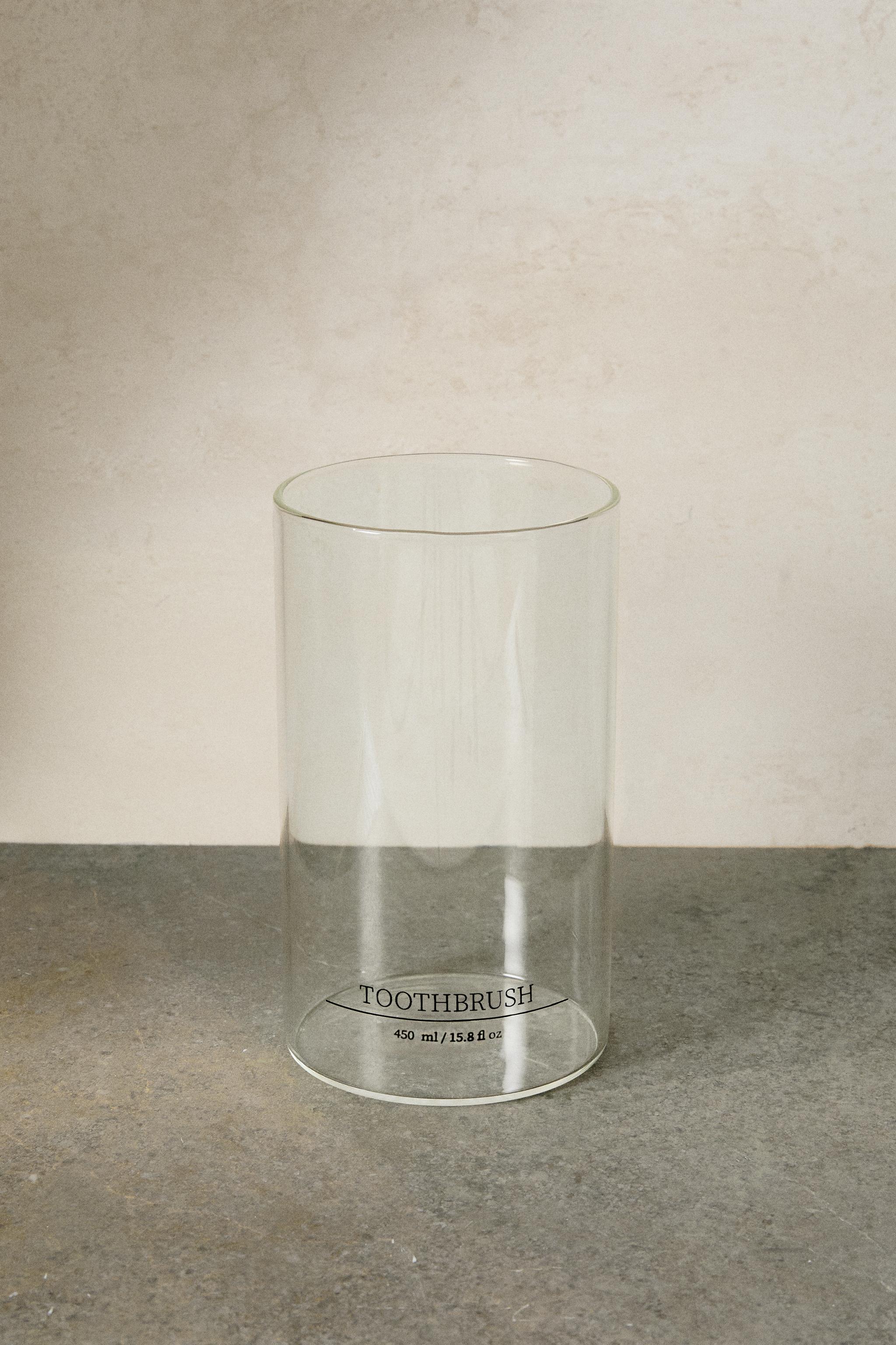 PORTE-BROSSES À DENTS BOROSILICATE INSCRIPTION