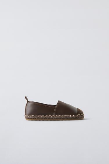 LEATHER ESPADRILLES - Brown by Zara - Image 0