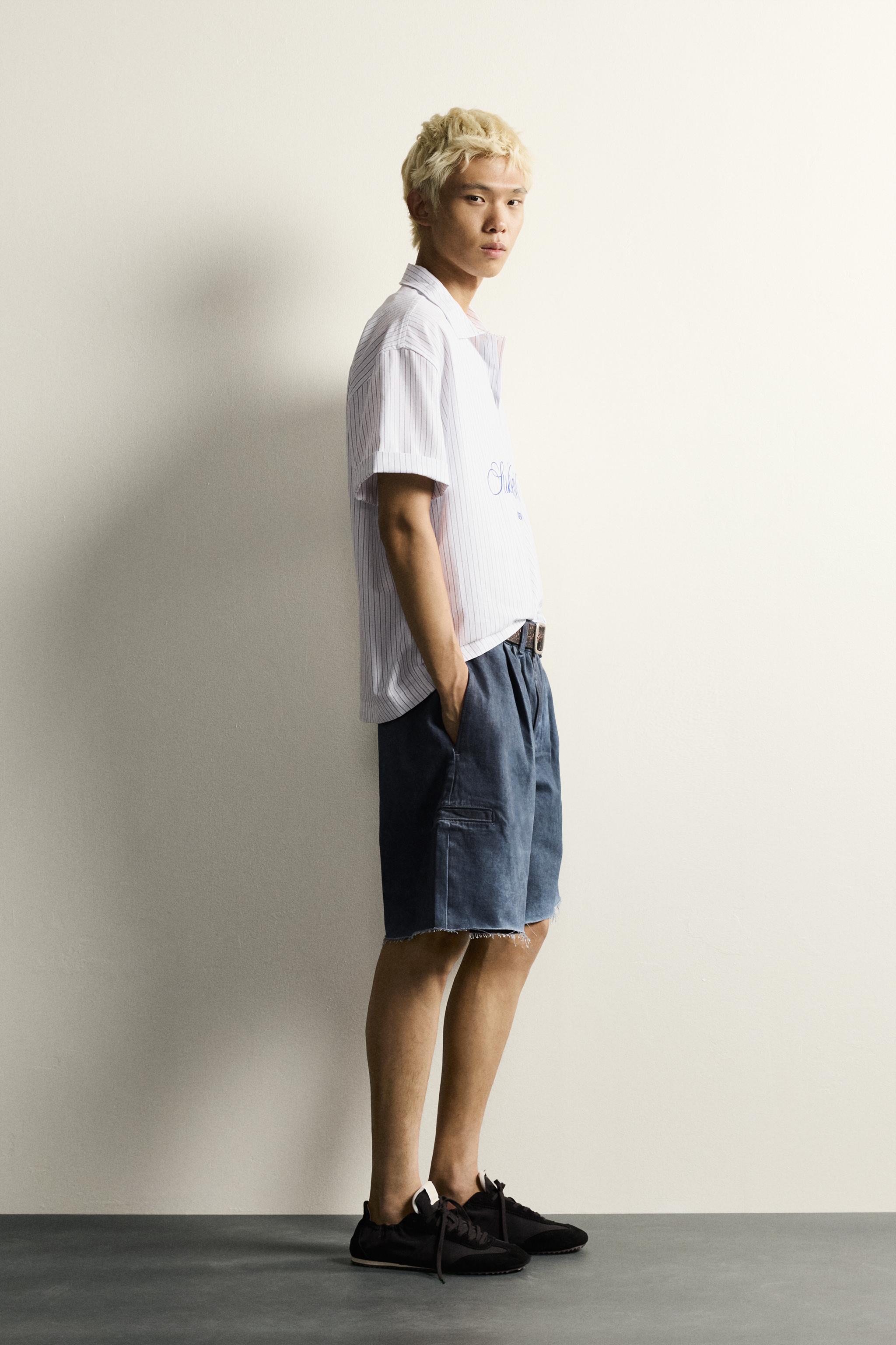 RELAXED FIT STRIPED EMBROIDERED POLO SHIRT
