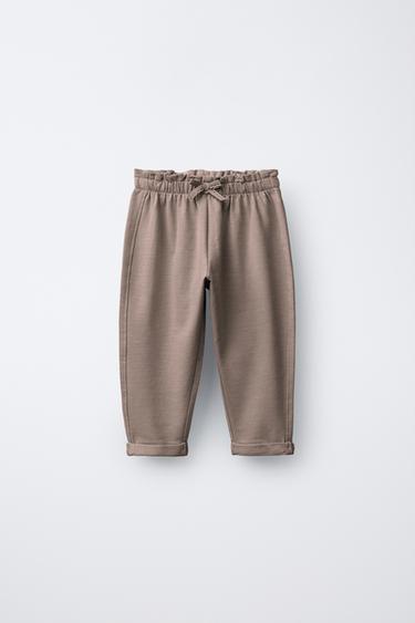 PANTALÓN SAROUEL BAGGY - Marrón / Topo de Zara