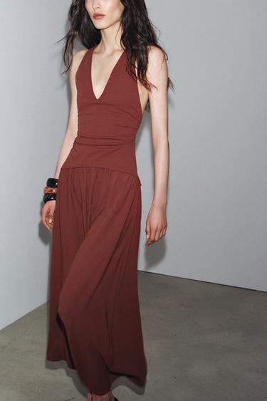 MIDI DRESS - Brown by Zara
