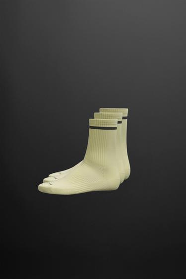 RUNNING SOCKS 2-PACK - Light lime green by Zara