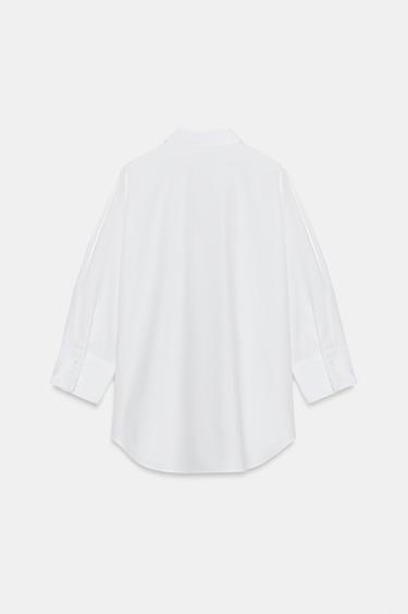 ZW COLLECTION V-NECK SHIRT - White by Zara - Image 6