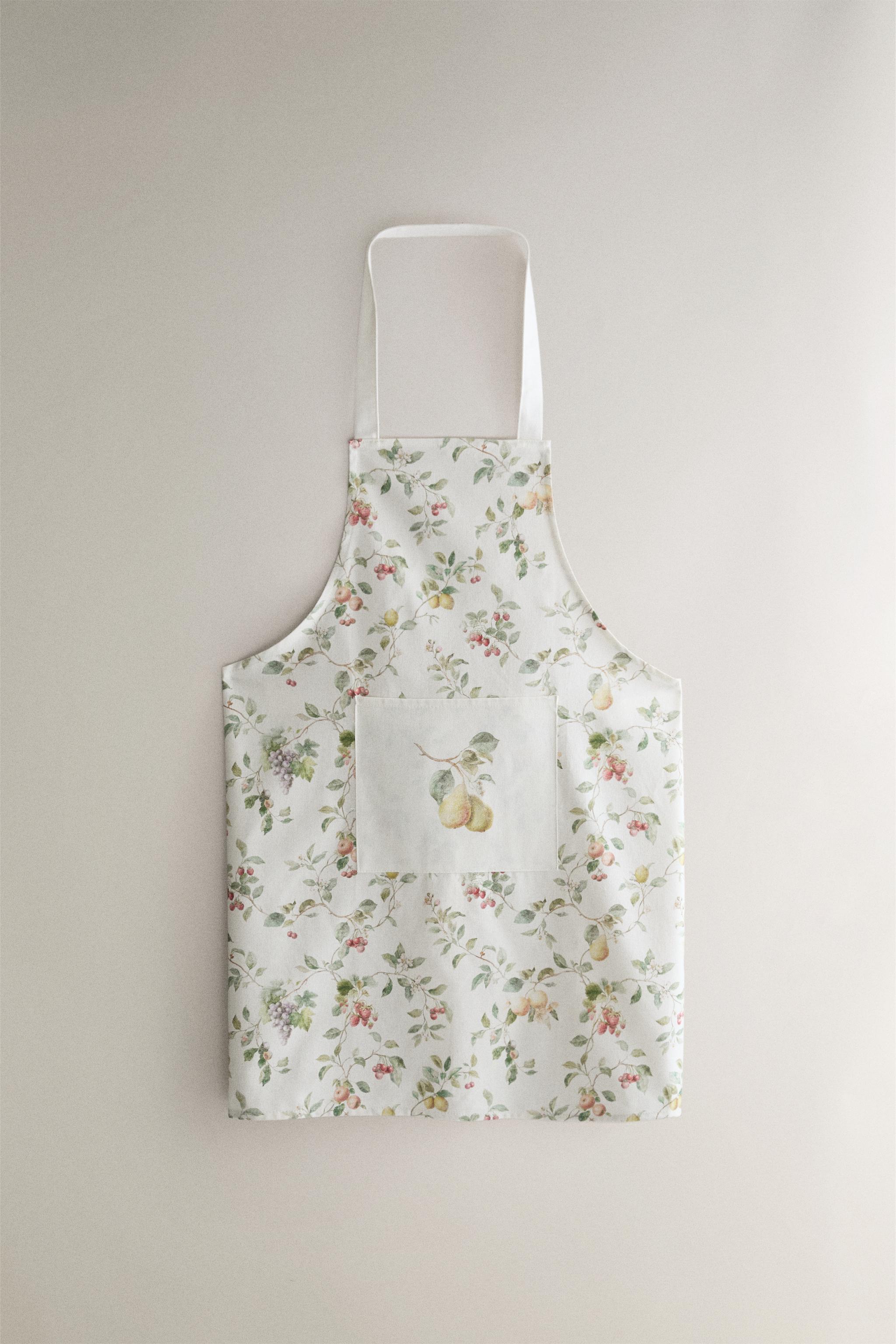 FLORAL COTTON APRON