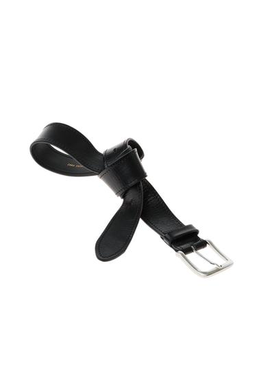 WIDE LEATHER BELT - Black by Zara