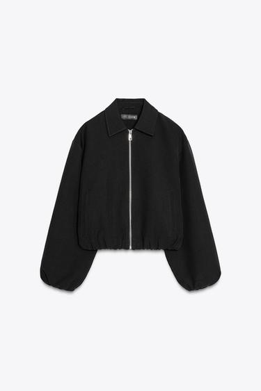 SHORT PUFFED JACKET - Black by Zara - Image 3