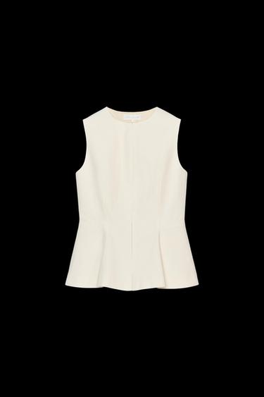 PEPLUM-TOP ZW COLLECTION - Cremefarben von Zara - Bild 0