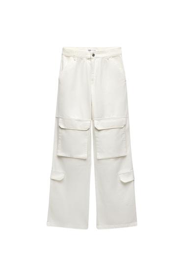 WIDE-LEG CARGO TROUSERS