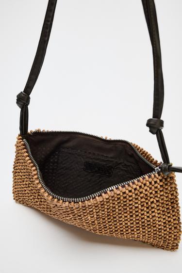 BEADED SHOULDER BAG - Brown by Zara - Image 3