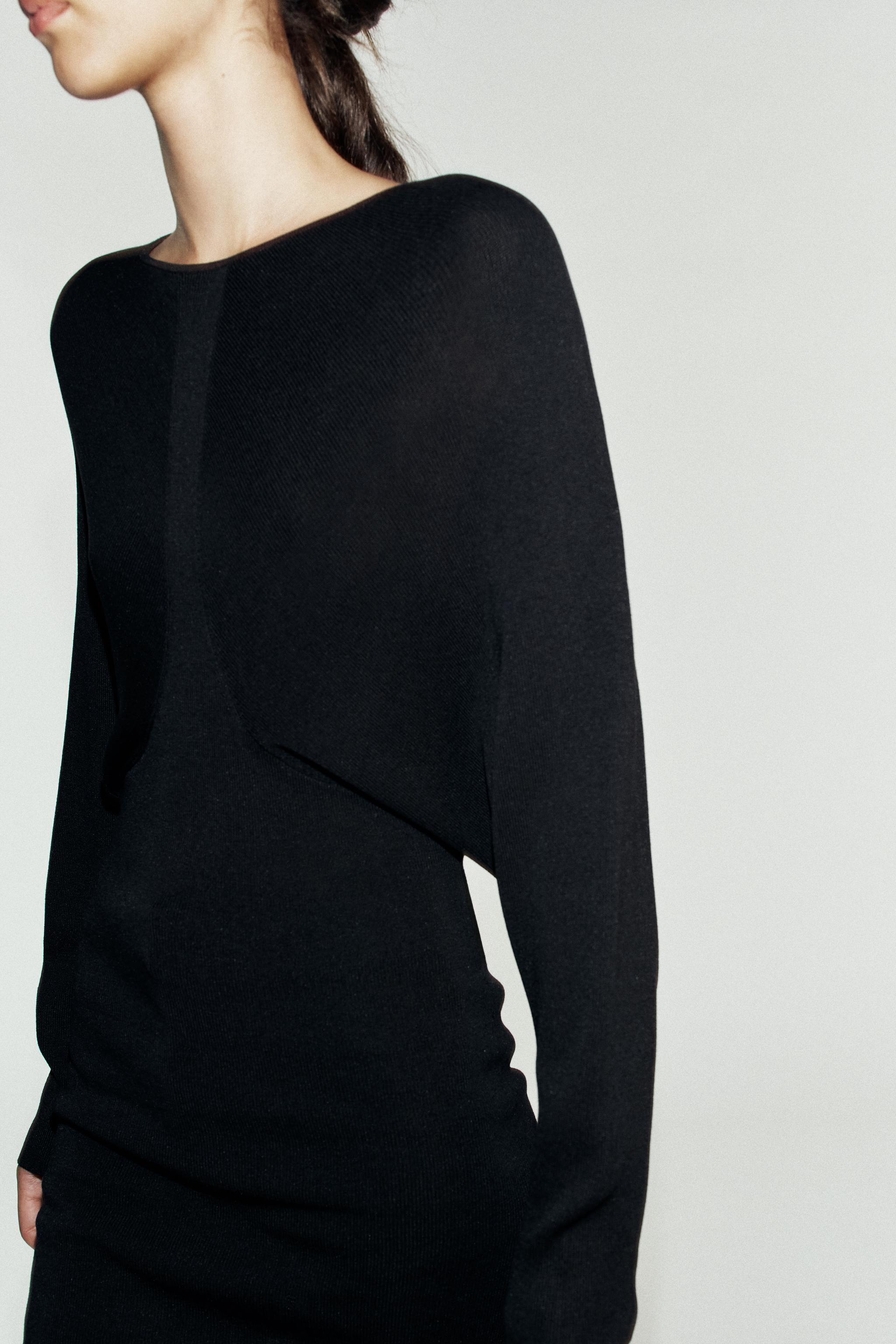 Zara SEAMED SHORT KNIT DRESS — фото 5