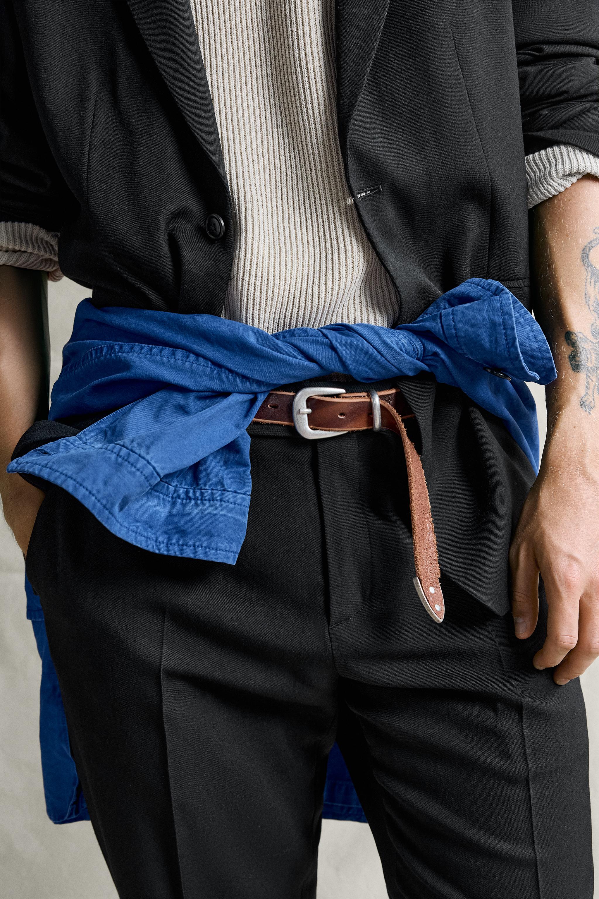 Zara %100 YÜN REGULAR FIT TAKIM PANTOLONU görsel 5