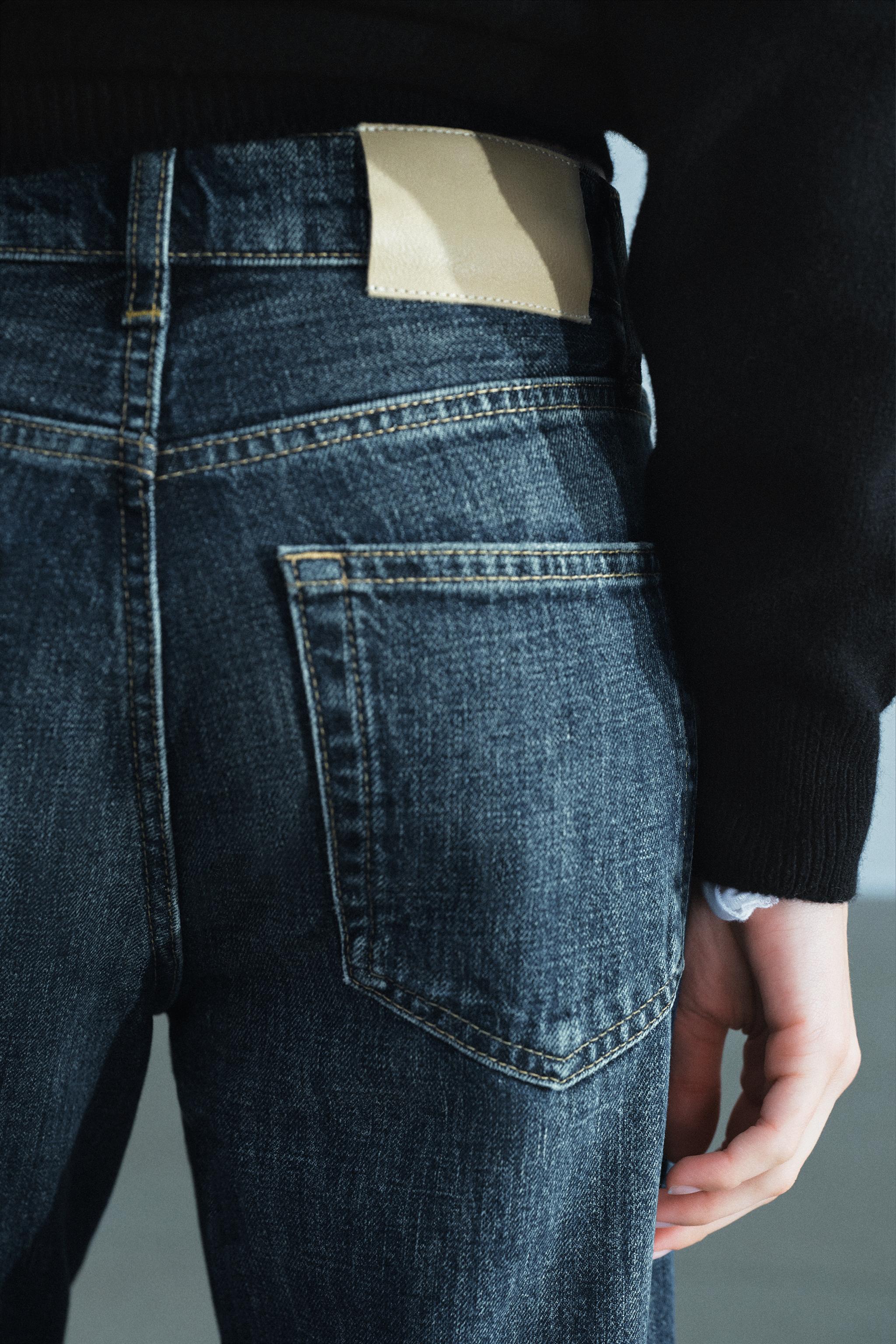 Zara ZW COLLECTION STRAIGHT FIT ORTA BEL JEAN görsel 3
