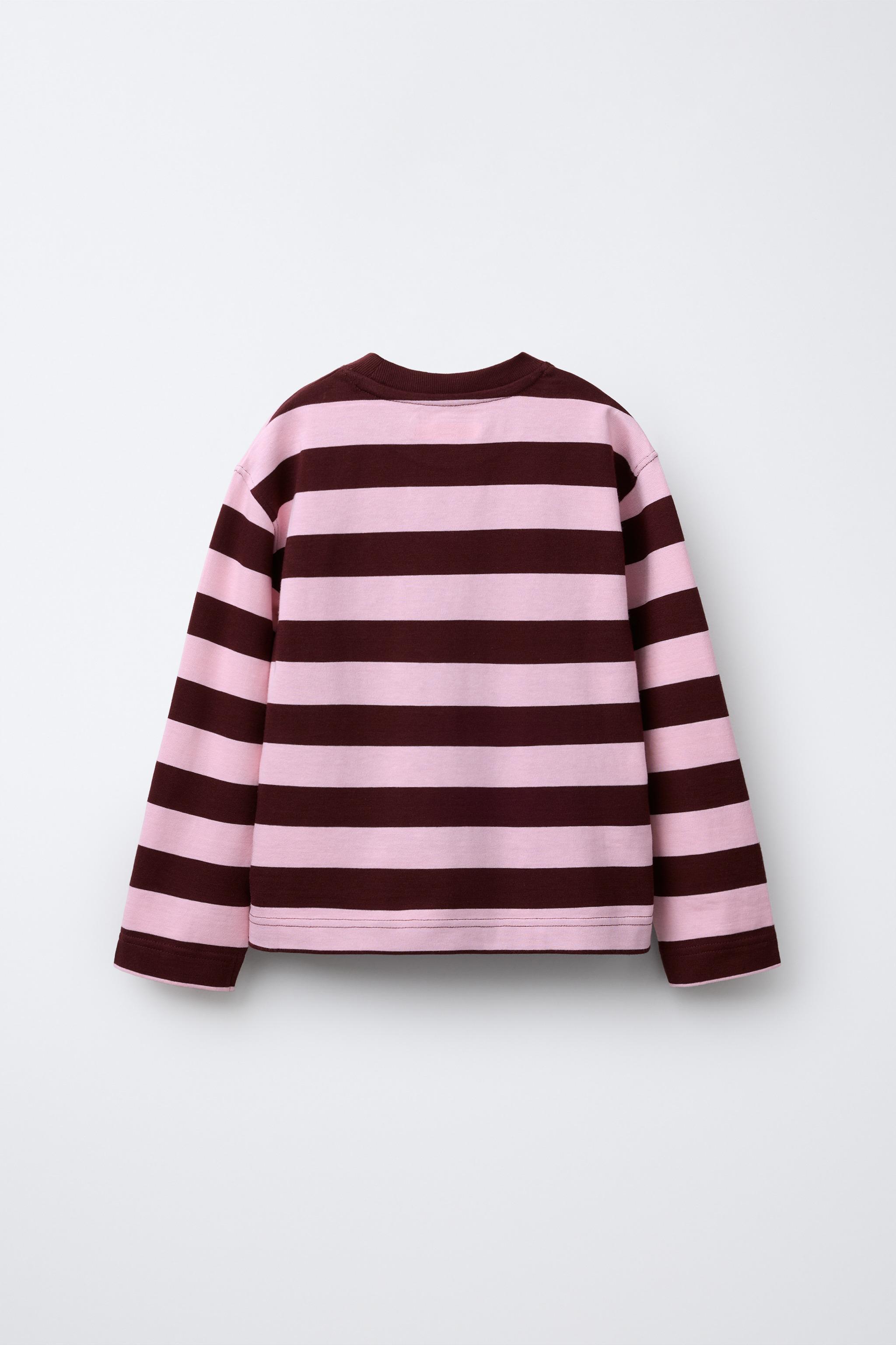 T-SHIRT À RAYURES AVEC CŒUR BRODÉ