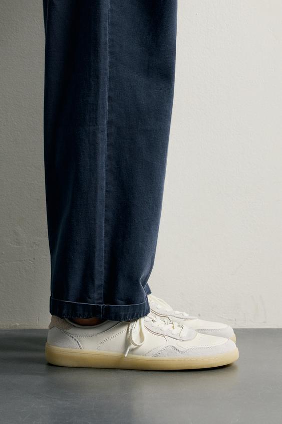 ZAPATILLA PIEL BAREFOOT - Blanco de Zara - Imagen 0