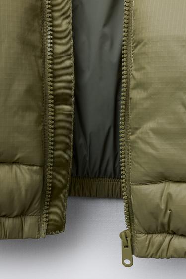MANTEAU MATELASSÉ DÉPERLANT - Vert huile de Zara - Image 6