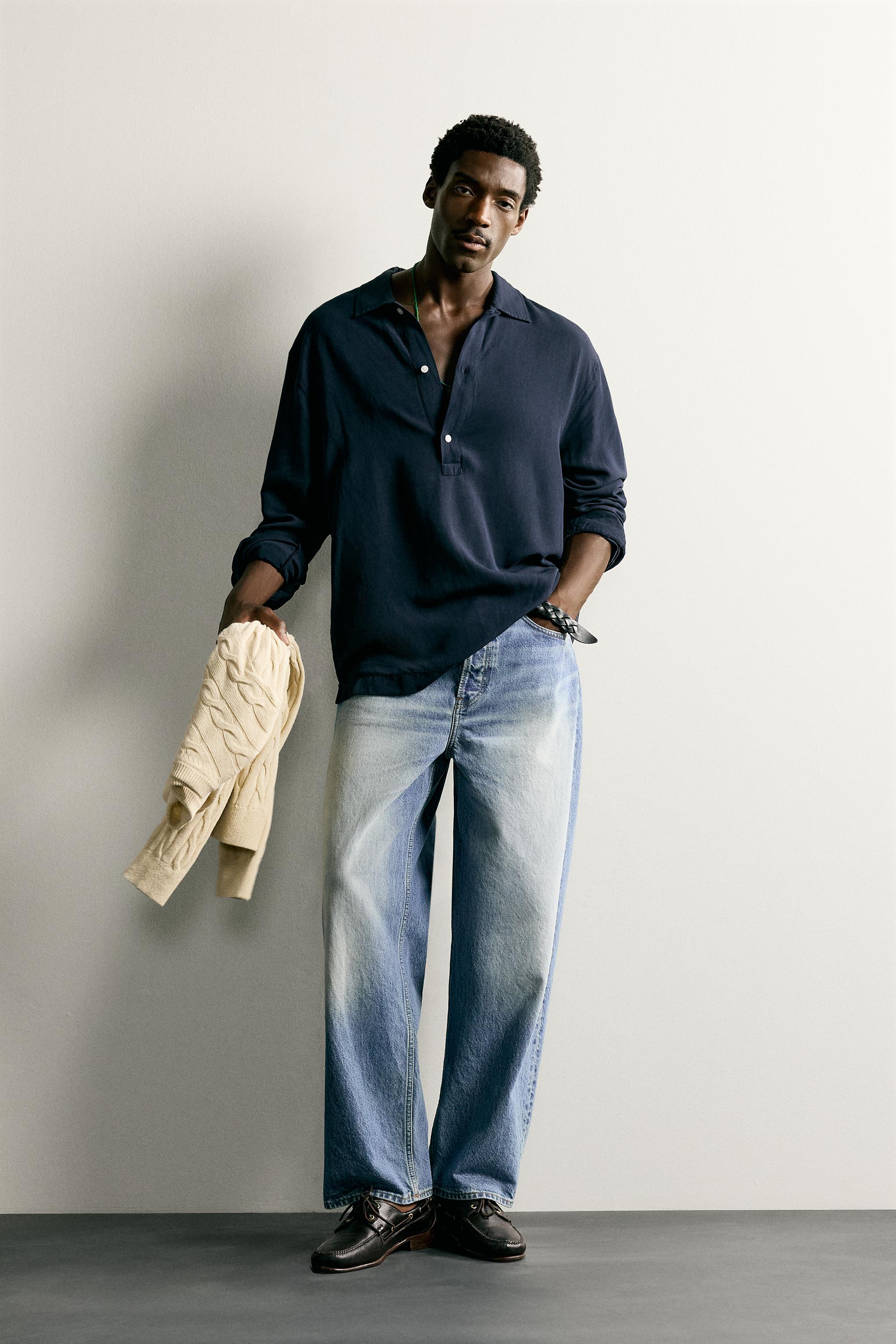 CHEMISE POLO REGULAR FIT VISCOSE - LIN