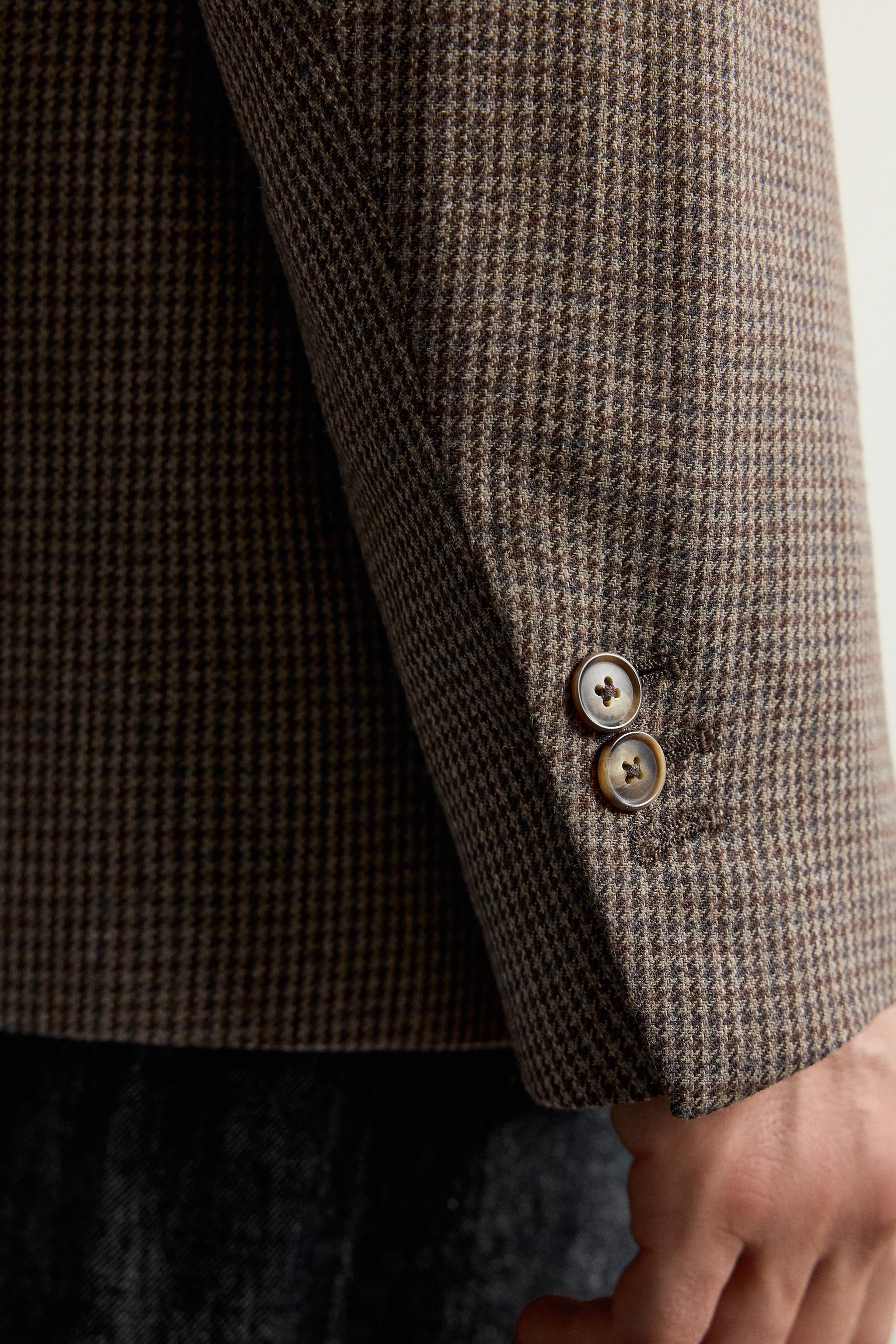 VESTE À BOUTONNAGE CROISÉ PIED-DE-POULE