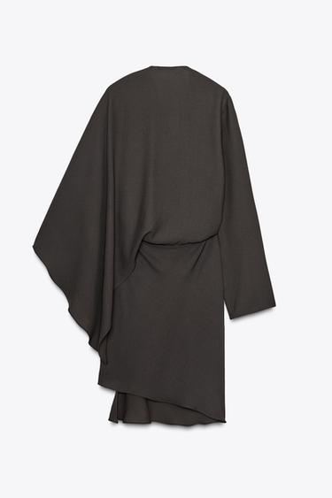 BLOUSE CROISÉE ASYMÉTRIQUE ZW COLLECTION - Marron foncé de Zara - Image 7