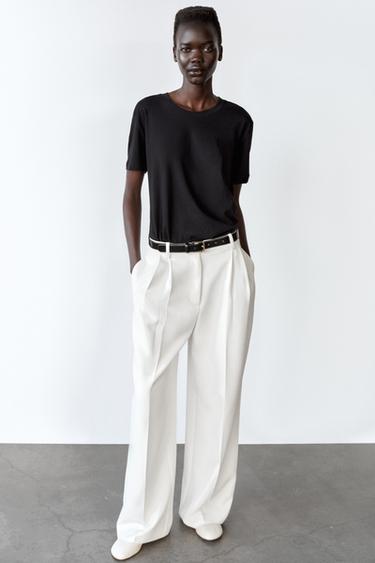 Zara ENZYME FINISH COTTON T-SHIRT - Black - Image 0