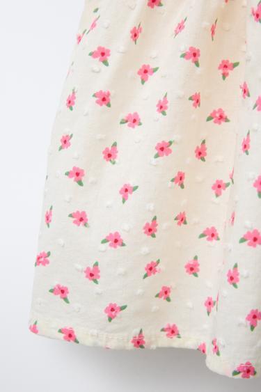 FLORAL DOTTED MESH TOP - Pink / White by Zara - Image 3