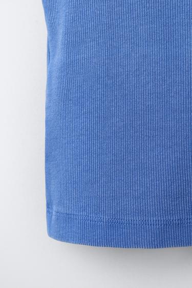 RIBBED RACERBACK TOP - Bluish by Zara - Image 3