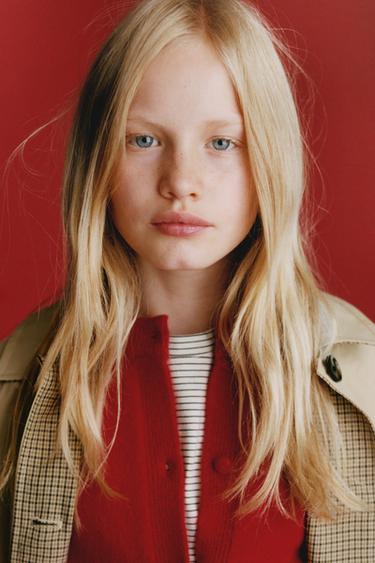 Zara DOUBLE HEM KNIT CARDIGAN BENSIMON ® X ZARA - Reds
