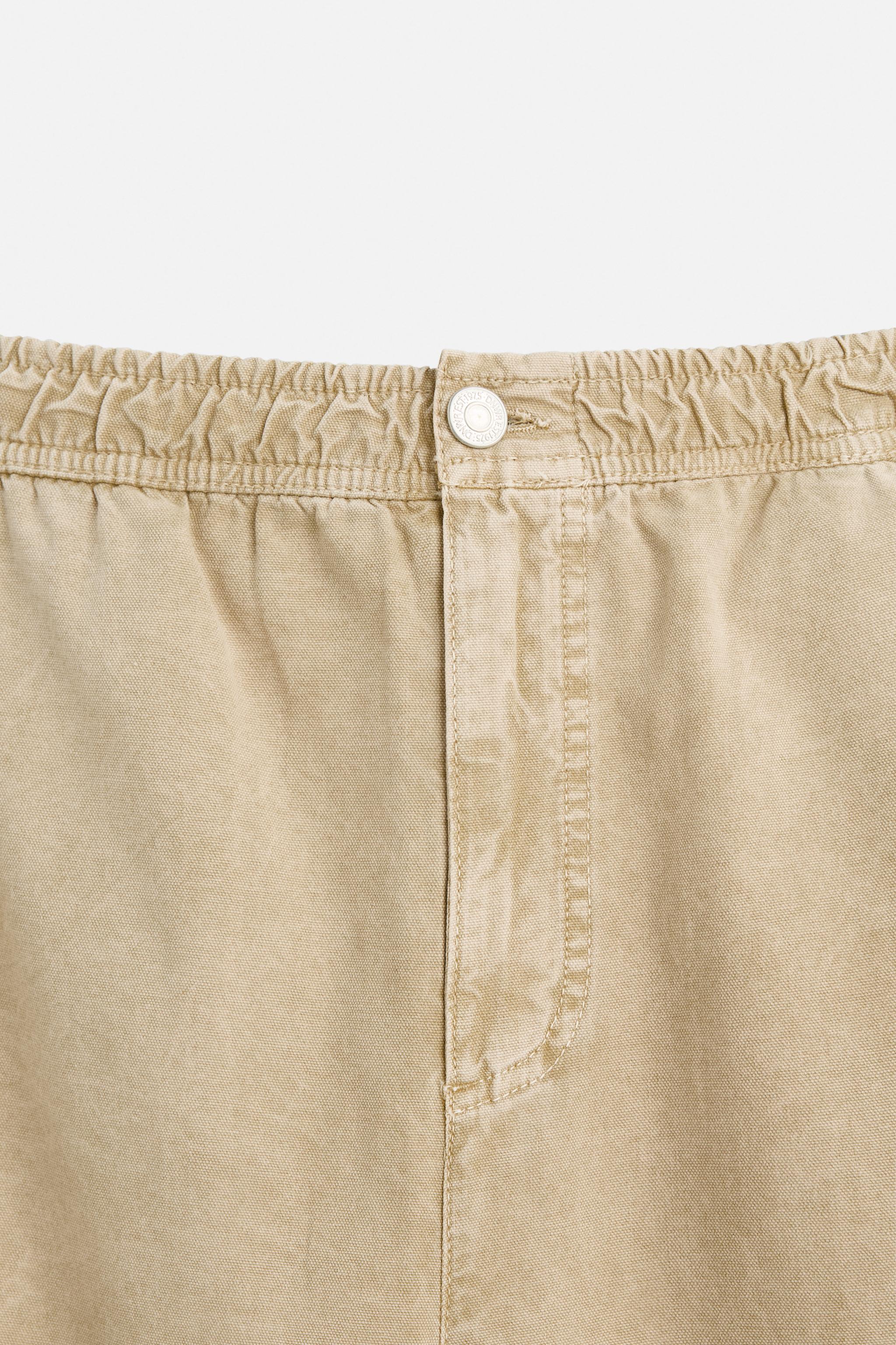 RELAXED FIT WASHED PANTS - Sand | ZARA United States