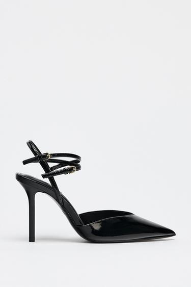 DESTALONADO TACÓN TIRAS - Negro de Zara