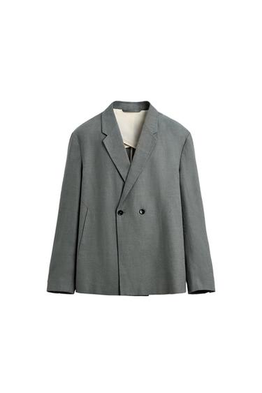 BLAZER CRUZADA TRAJE 100% LINO