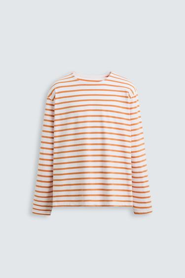 CAMISETA JACQUARD RAYAS - rayas de Zara