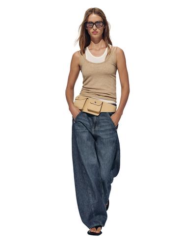 Z1975 BALLOON SEAM JEANS - Blue by Zara