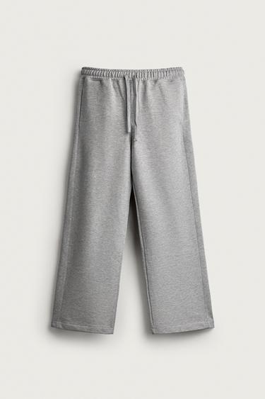 PANTALÓN CHÁNDAL STRAIGHT FIT BÁSICO - Gris vigoré de Zara