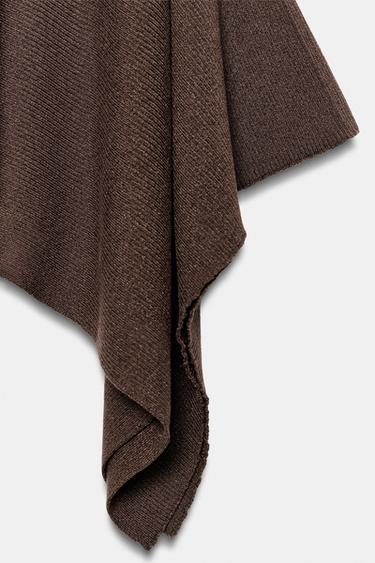 ASYMMETRIC KNIT MIDI SKIRT - Brown by Zara - Image 7