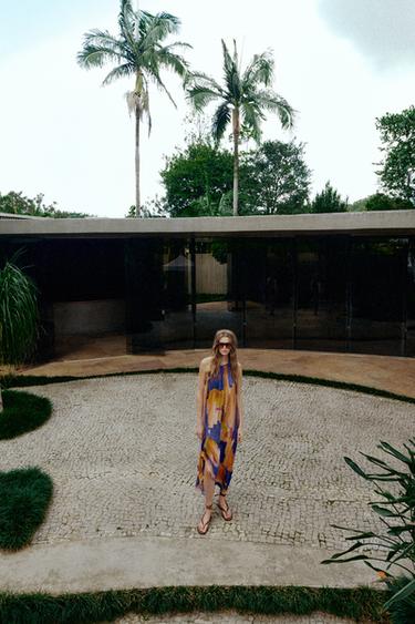 ROBE IMPRIMÉE BAS ASYMÉTRIQUE - Multicolore de Zara - Image 5