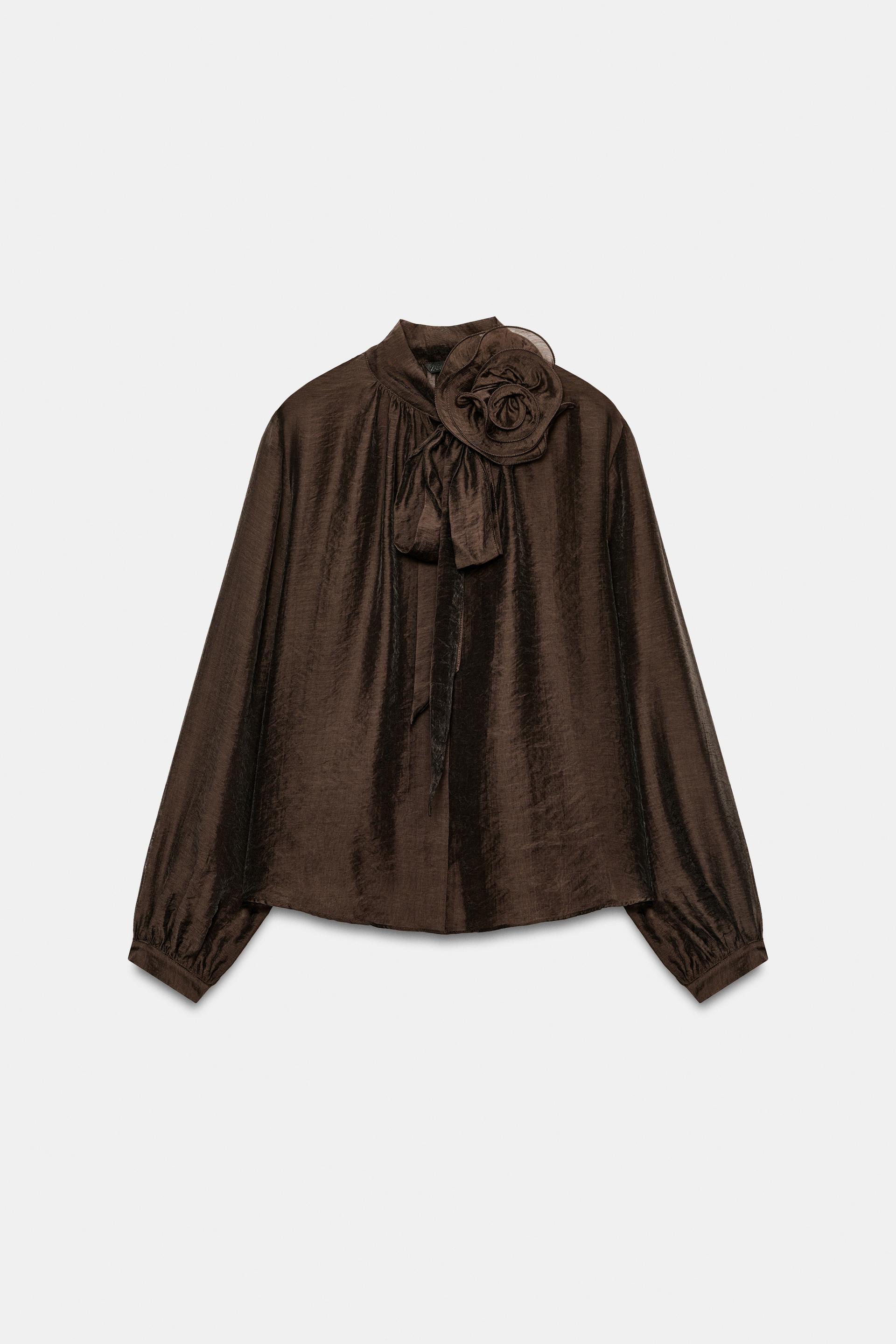 FLORAL TIE BLOUSE thumbnail 2