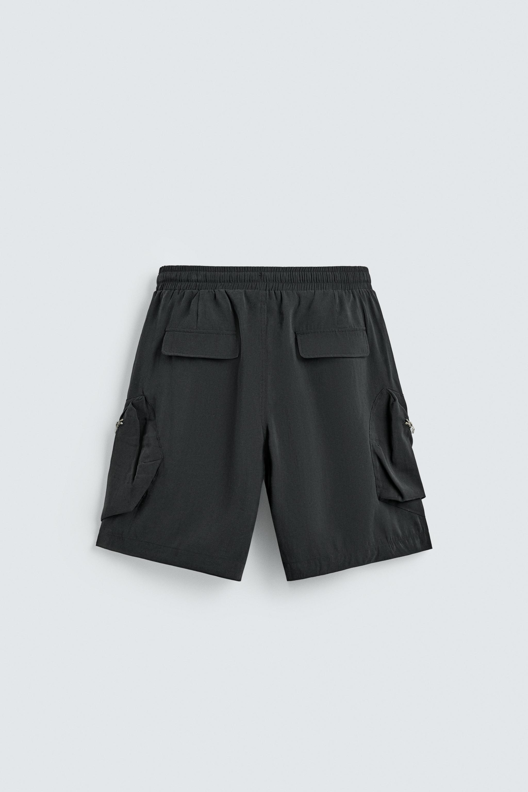 RELAXED FIT FLOWY CARGO SHORTS