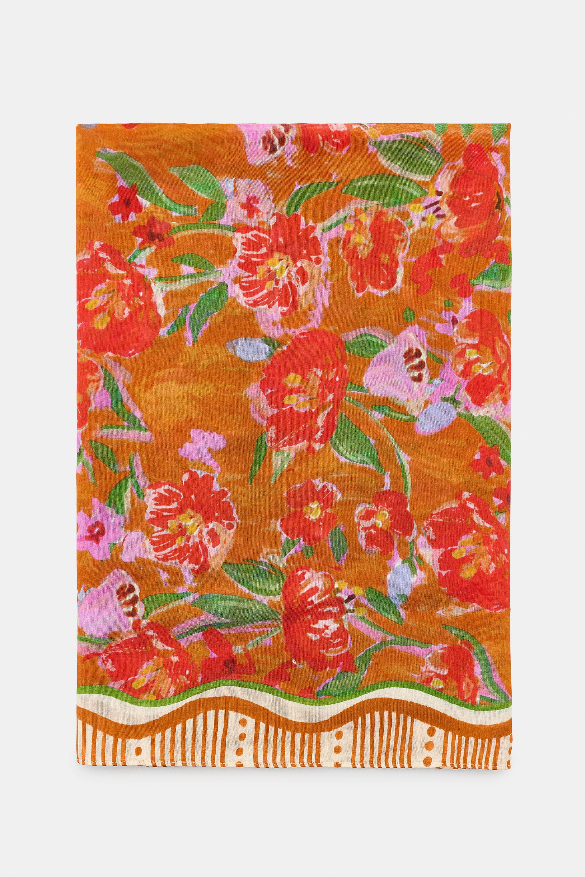 WATERCOLOR PRINT MODAL SILK SCARF
