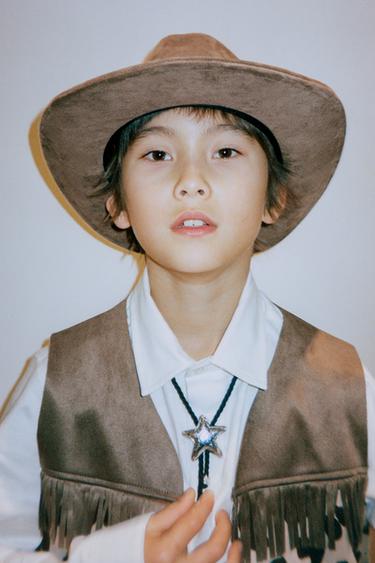 ANIMAL PRINT COWBOY HAT - Brown by Zara