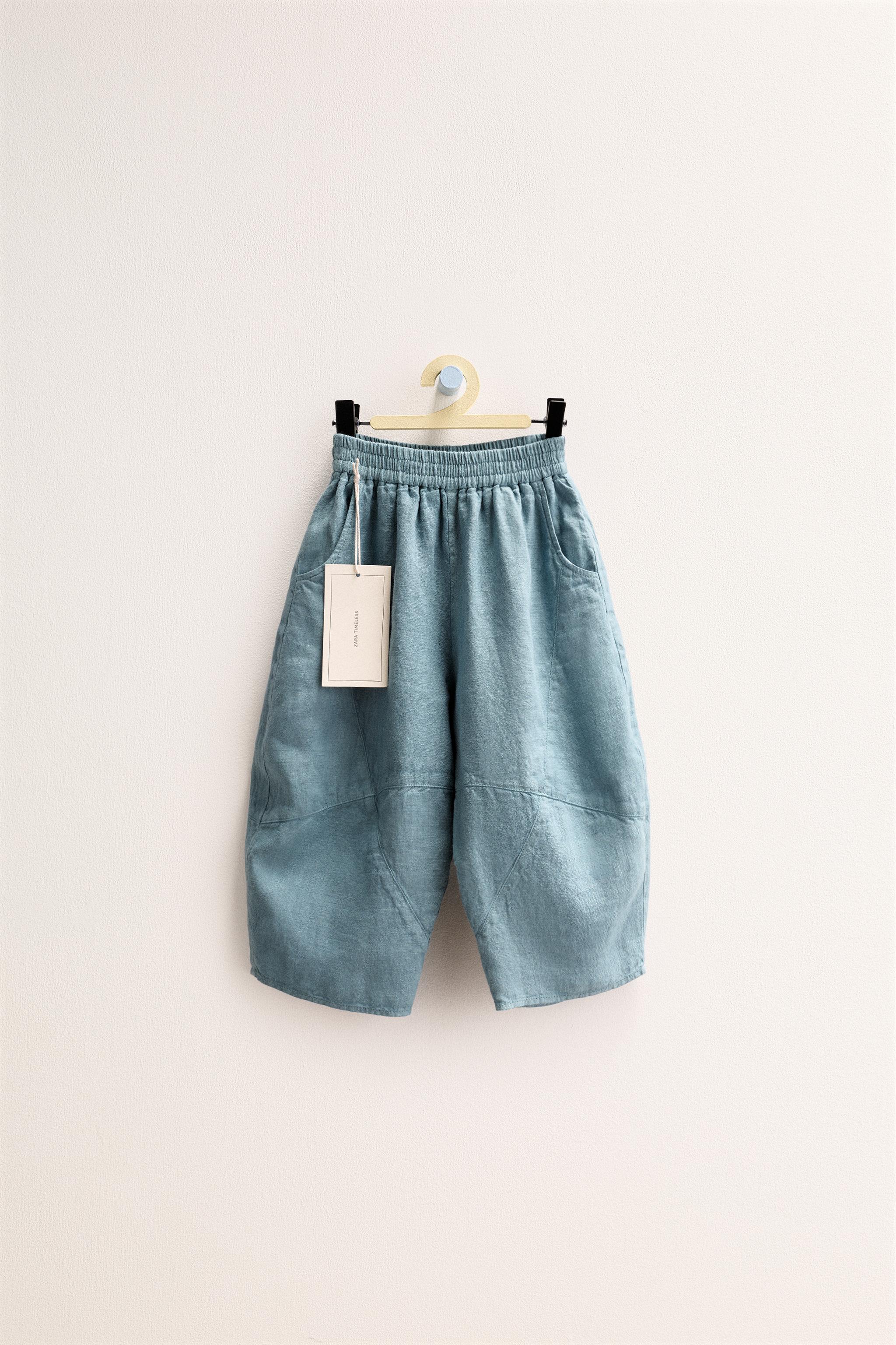 ZARA TIMELESS - PANTALON BALLON COUPES 100 % LIN