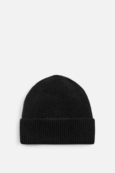 CASHMERE KNIT BEANIE - Black by Zara