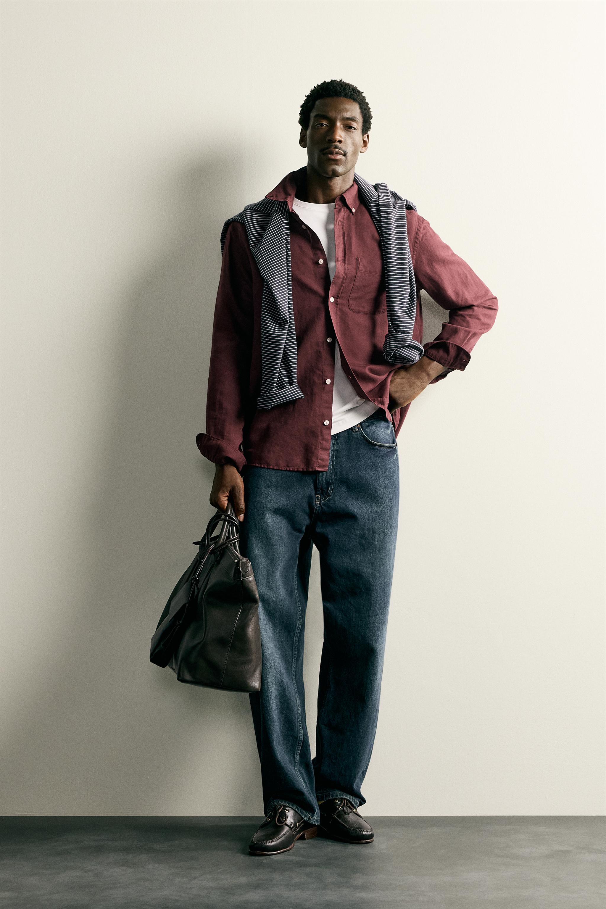 LINEN COTTON BLEND SHIRT