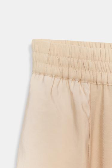 CONTRAST BARREL TROUSERS - Sand / Marl by Zara - Image 9