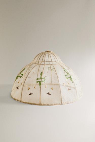 Zara EMBROIDERED SISAL MESH DOME - Light beige - Image 0