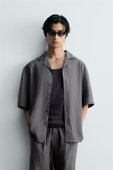 FLOWING RELAXED FIT SHIRT - Grey by Zara