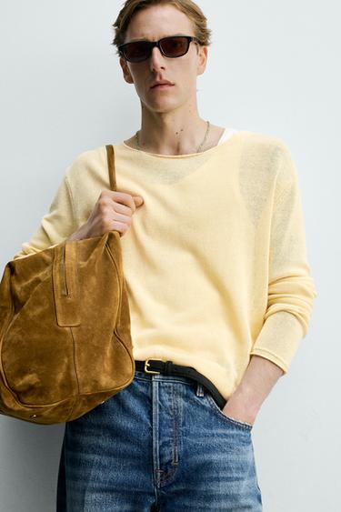 PULL STRUCTURÉ COUPE DÉCONTRACTÉE - Jaune de Zara - Image 4