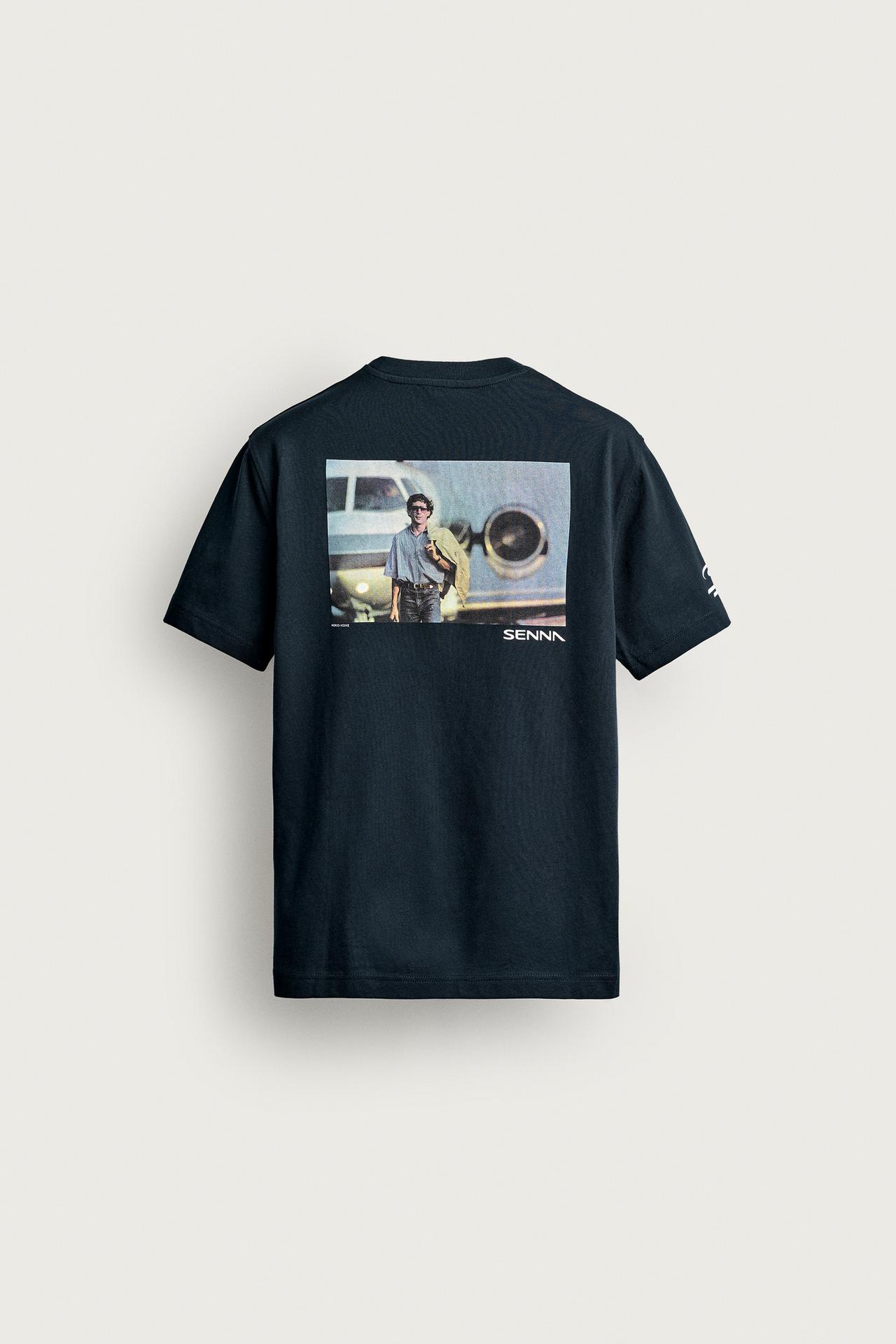 AYRTON SENNA © SENNA BRANDS PHOTOGRAPHIC PRINT T-SHIRT — Navy blue